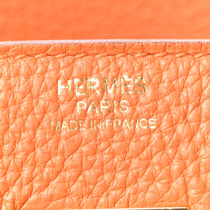 Hermes Taurillon Clemence Birkin 30 Orange 6 of 11