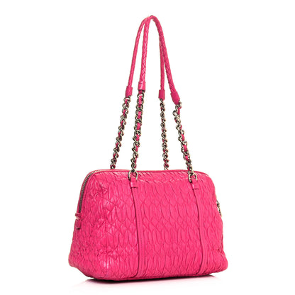 Miu Miu Nappa Matelasse Shoulder Bag Fuxia 2 of 13