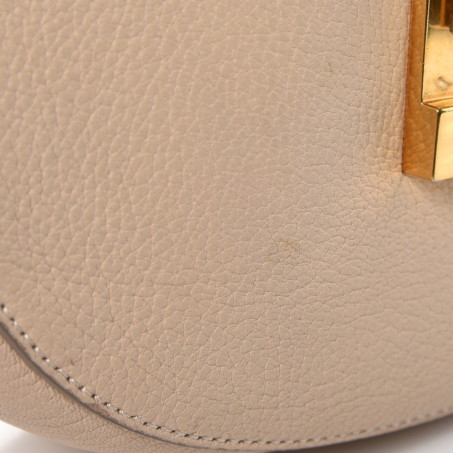 Grained Lambskin Mini Drew Shoulder Bag Abstract White
