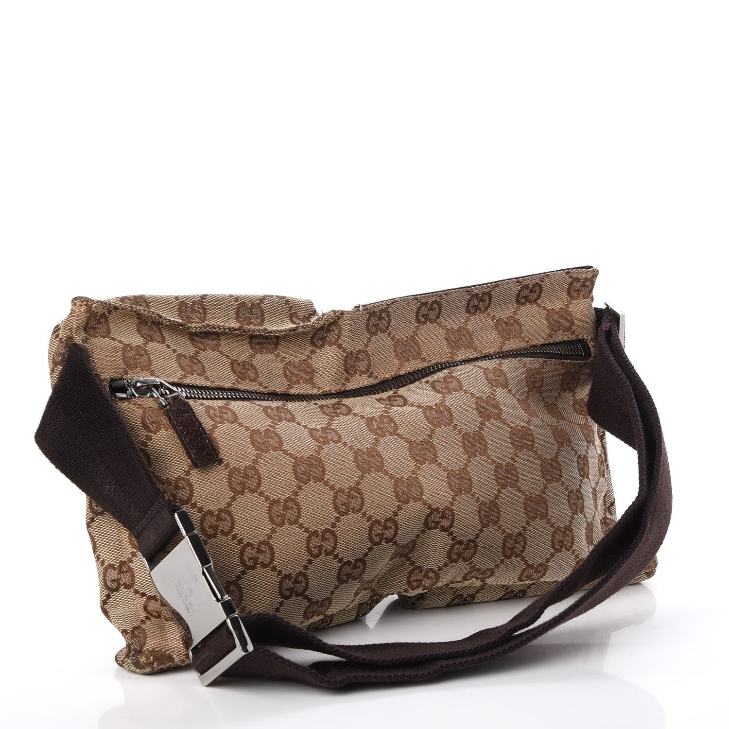 Gucci Monogram Web Belt Bag Dark Brown 3 of 12