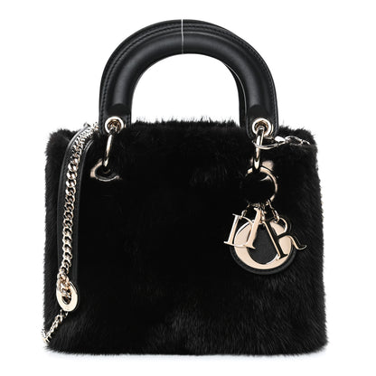 Christian Dior Mink Fur Mini Lady Dior Black 1 of 4