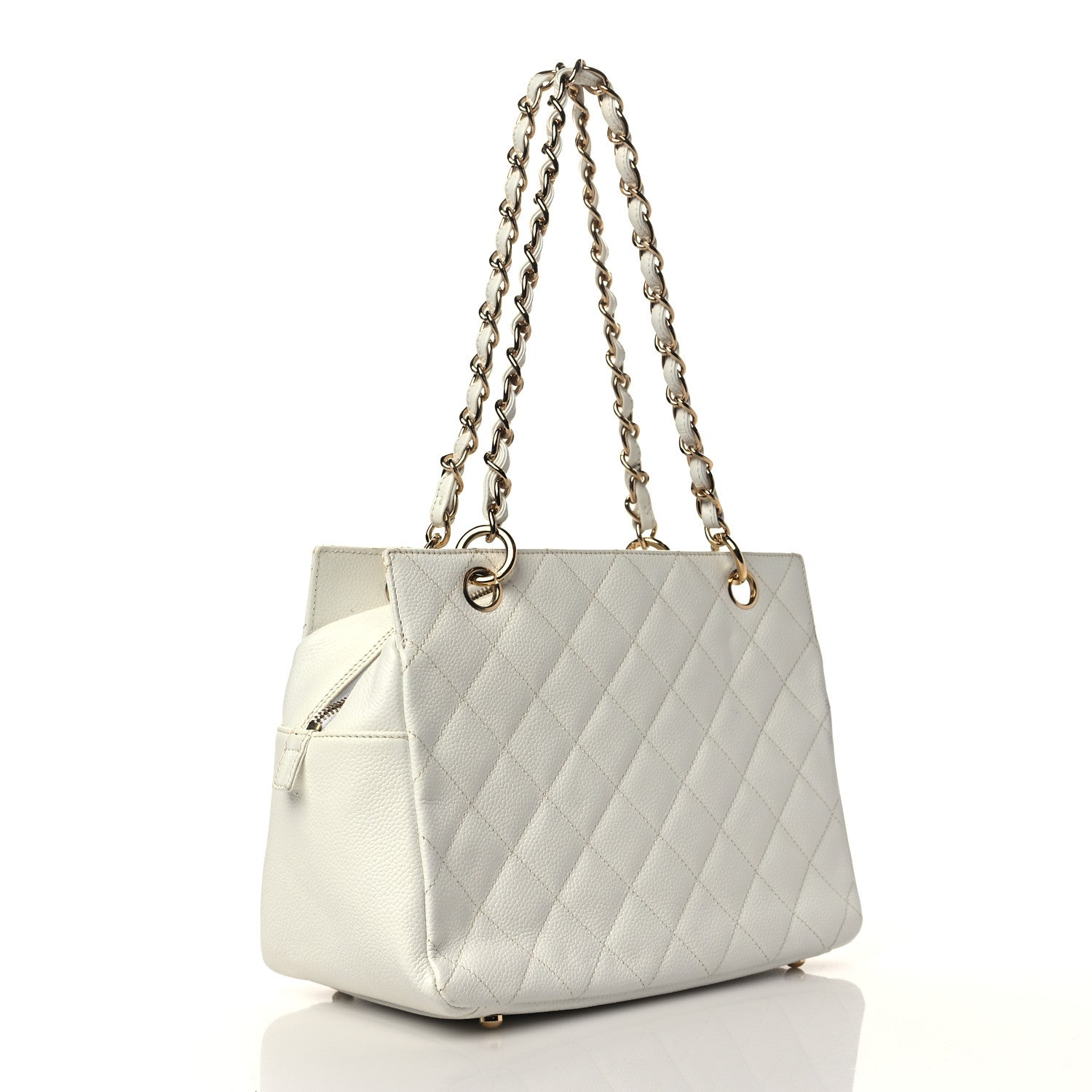 Chanel Caviar Quilted Petit Timeless Tote PTT White 2 of 13