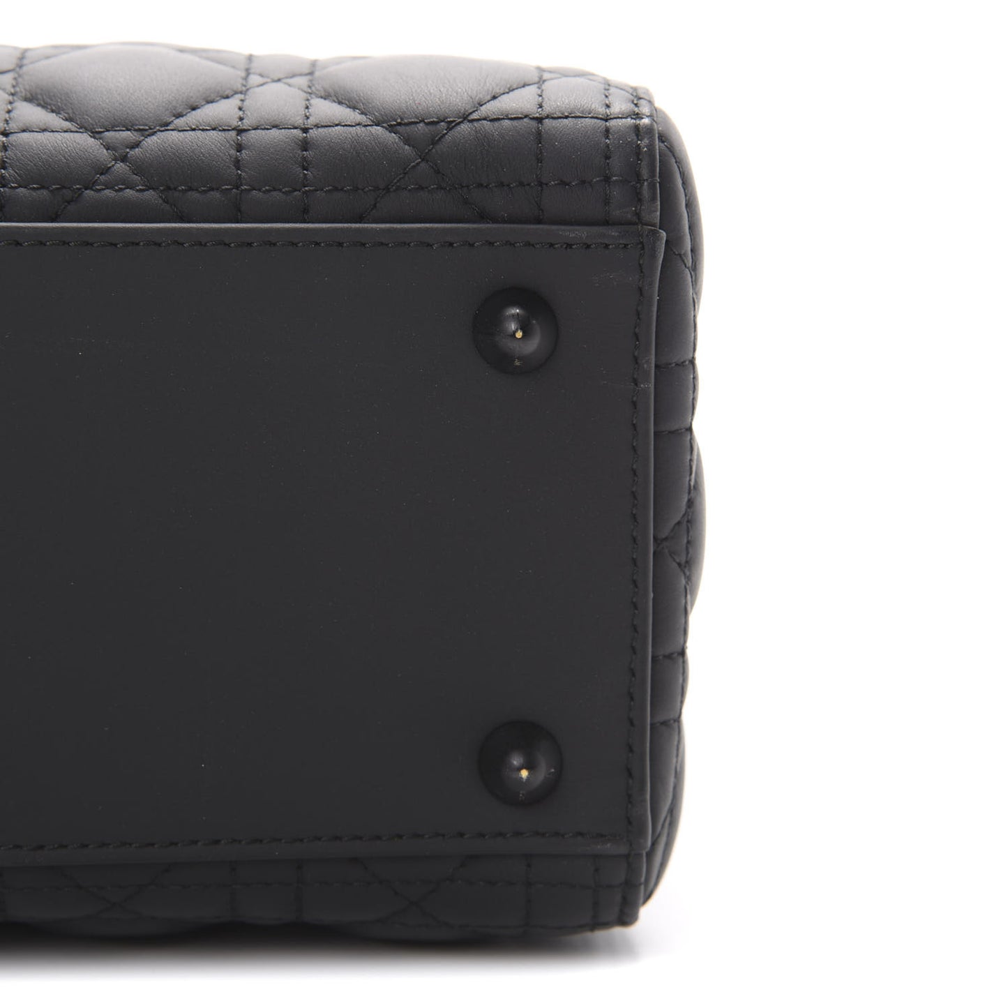 Ultra Matte Calfskin Cannage Large Lady Dior Black