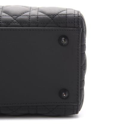 Christian Dior Ultra Matte Calfskin Cannage Large Lady Dior Black 10 of 12