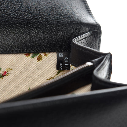 Gucci Calfskin Web Floral Embroidered Medium Dionysus Shoulder Bag Black 10 of 10