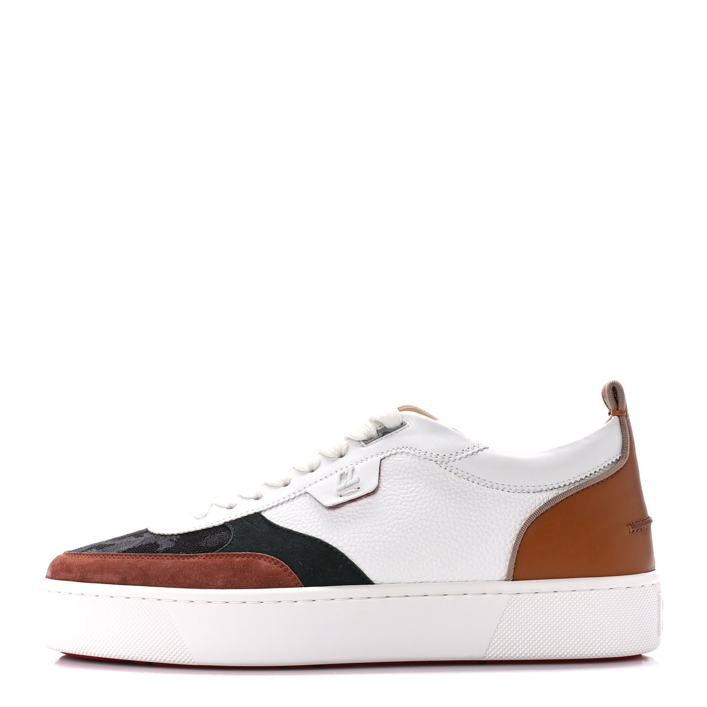 Suede Calfskin Mens Happyrui Flat Sneakers 44 White Multicolor