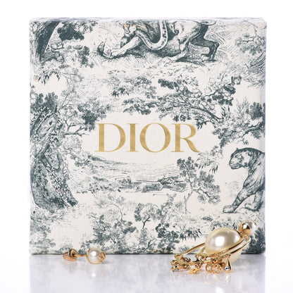 Christian Dior Pearl Tribales Earrings Gold 4 of 4