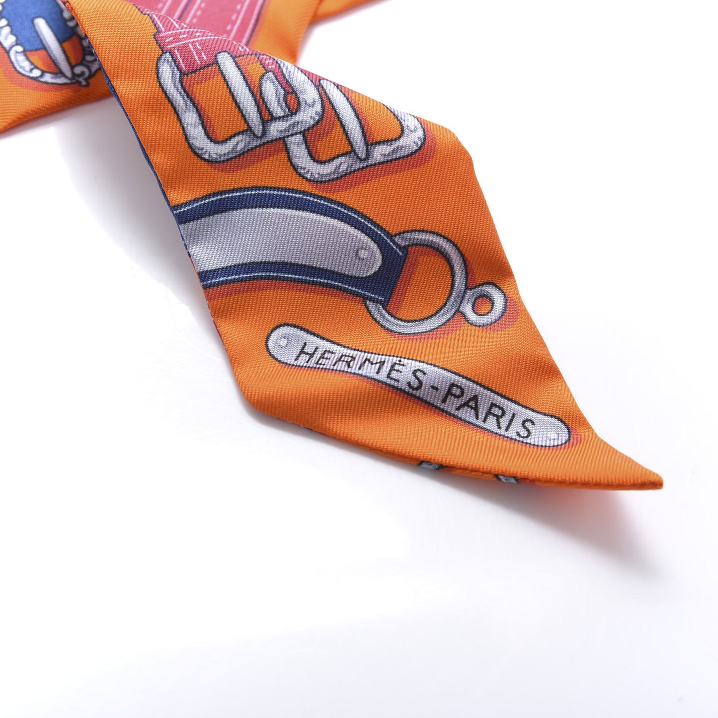 Silk Harnais Des Presidents Twilly Orange Violet Rose