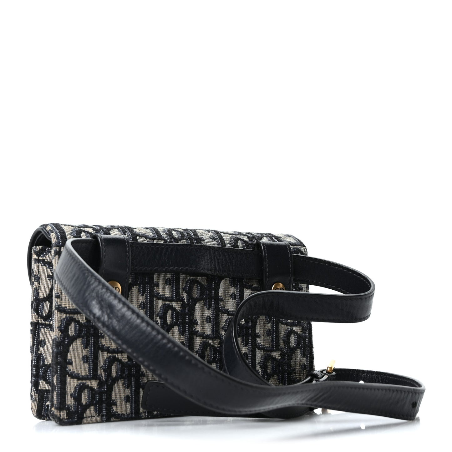 Oblique Saddle Belt Bag Blue