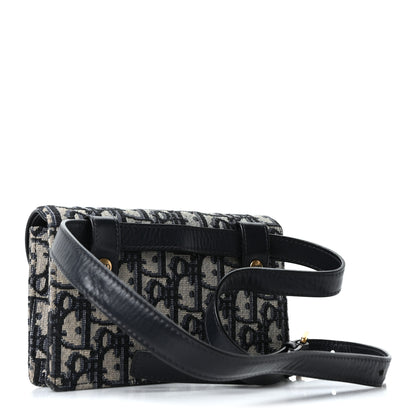 Christian Dior Oblique Saddle Belt Bag Blue 3 of 10
