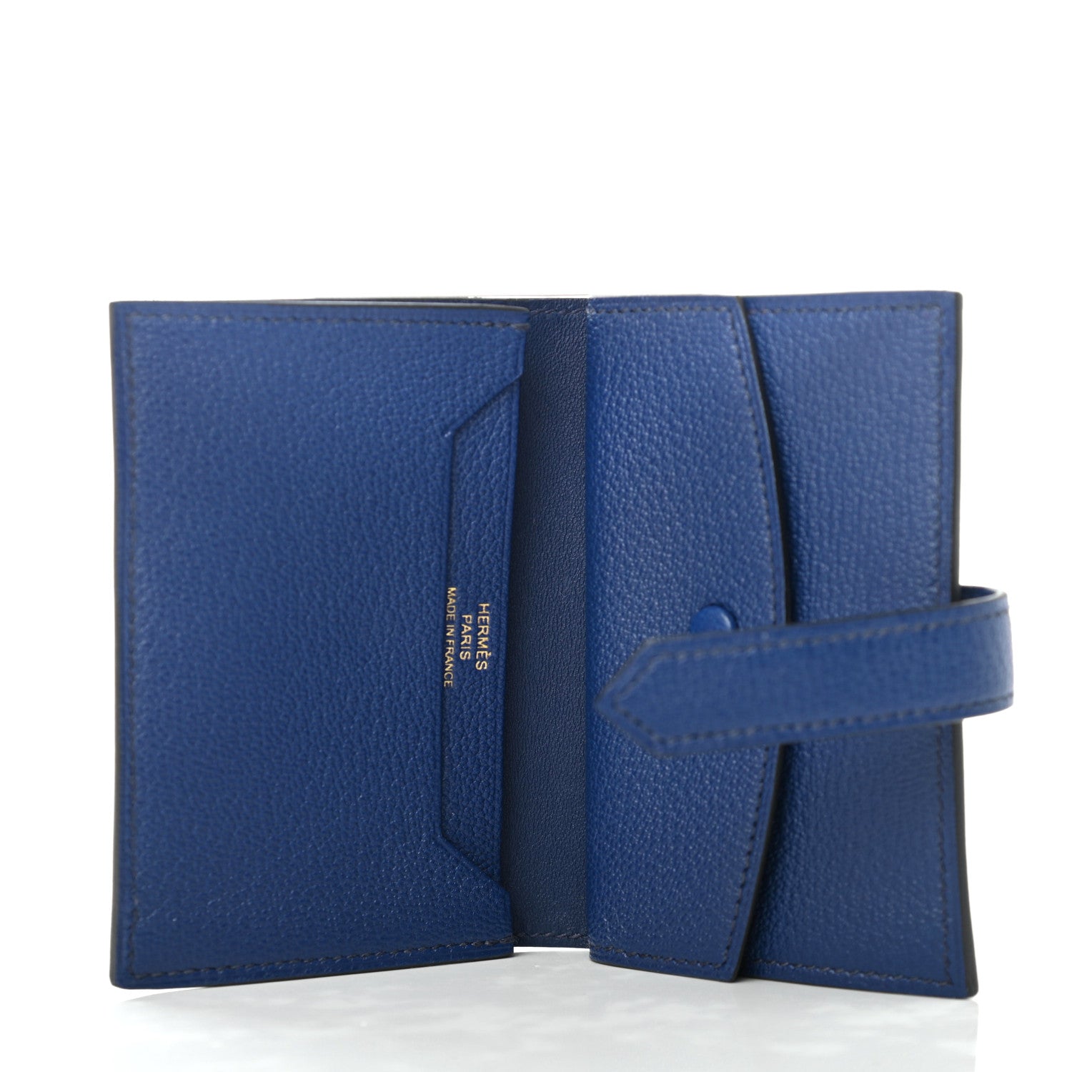 Hermes Chevre Mysore Mini Bearn Wallet Bleu Saphir 5 of 5