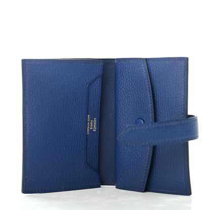 Hermes Chevre Mysore Mini Bearn Wallet Bleu Saphir 5 of 5