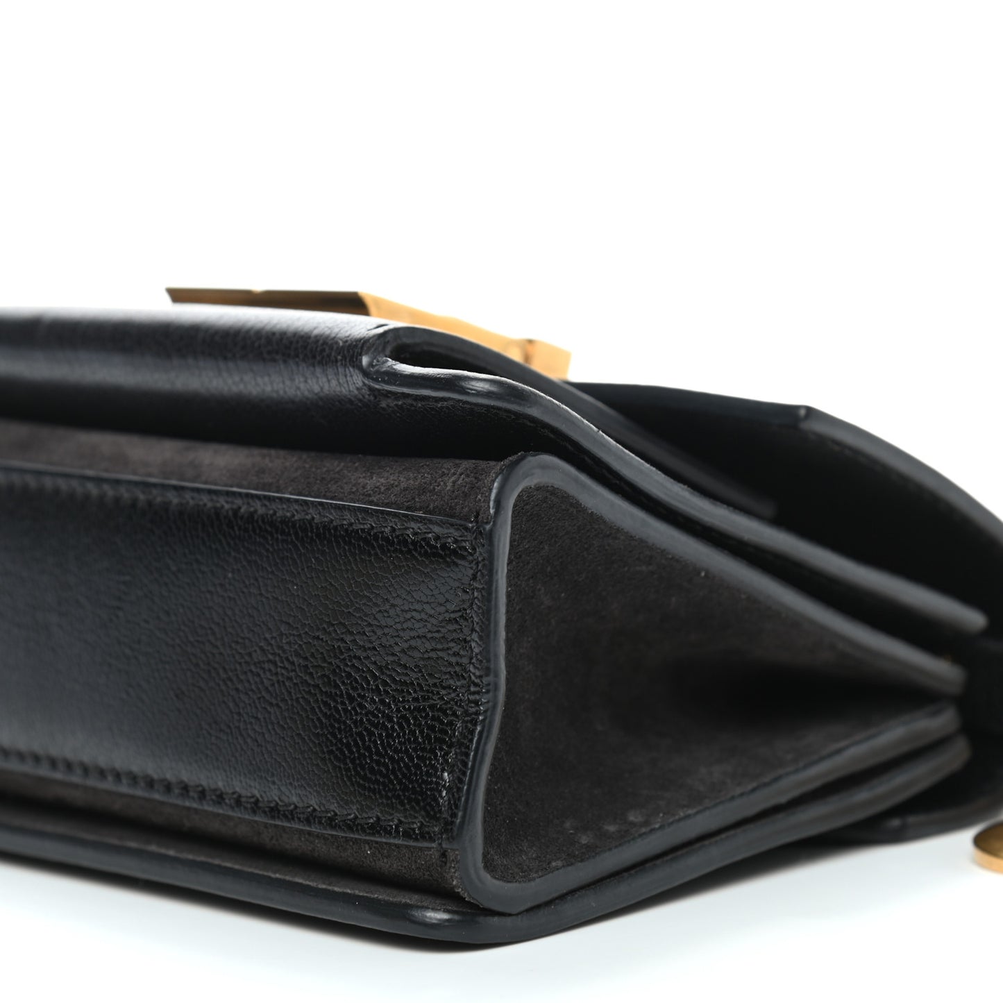 Goatskin Suede Mini GV3 Shoulder Bag Black