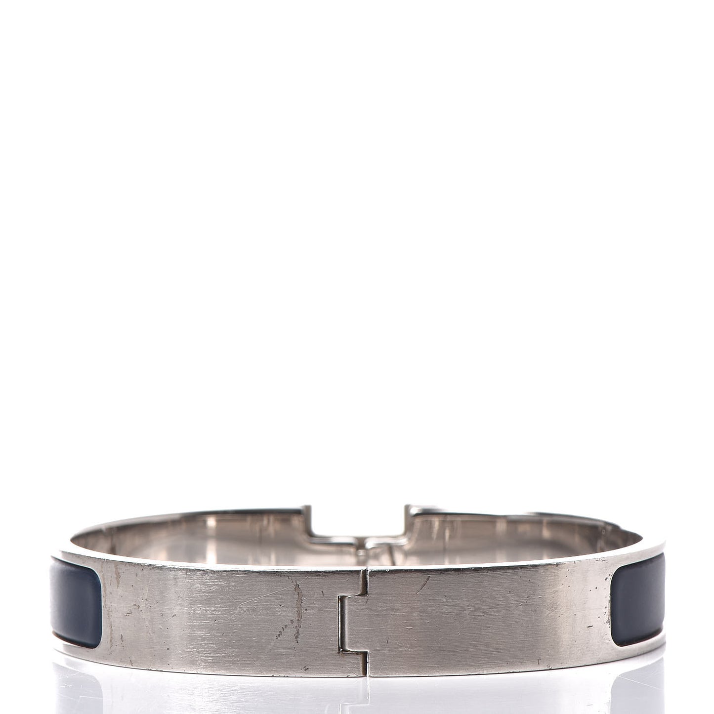 Matte Enamel Narrow Clic Clac HH Bracelet GM Bleu Nuit