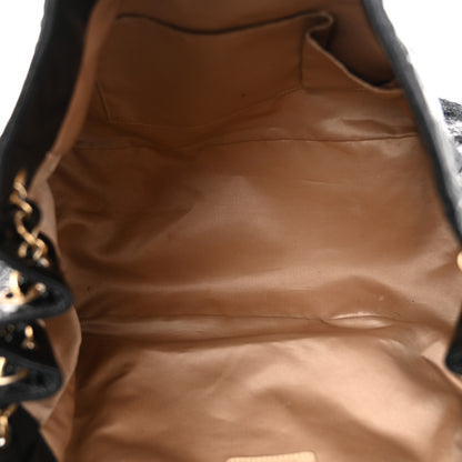 Chanel Vinyl XL Rock and Chain Flap Black 5 of 12