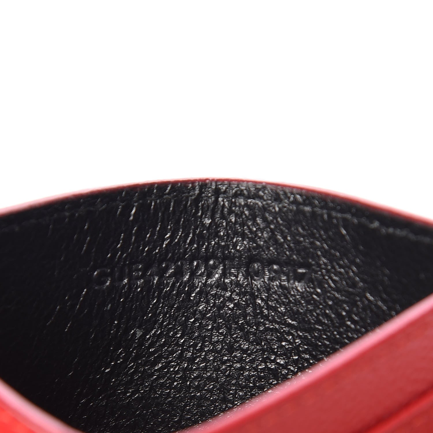 Saint Laurent Grain De Poudre Matelasse Chevron Monogram Credit Card Case New Red 7 of 8