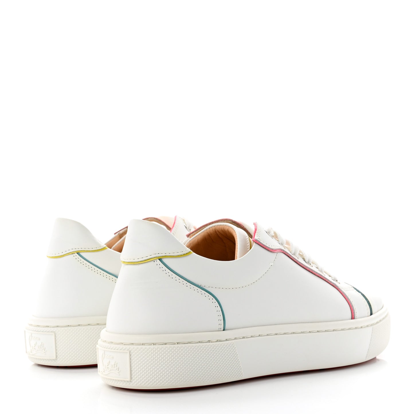 Calfskin Patent Vieirissima Flat Sneakers 37.5 White Multicolor