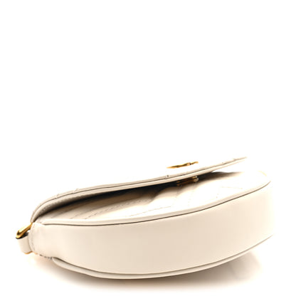 Gucci Calfskin Matelasse Mini GG Marmont Chain Belt Bag Mystic White 4 of 10