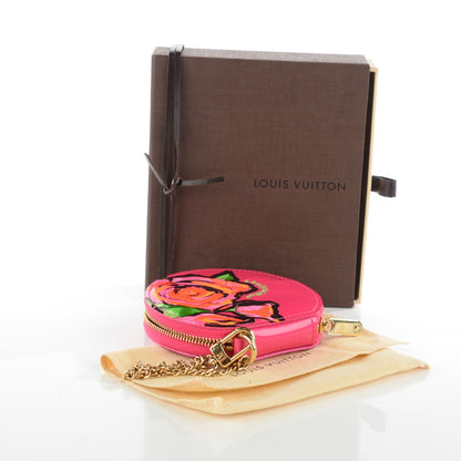 Louis Vuitton Vernis Roses Chapeau Coin Purse Rose Pop 4 of 7