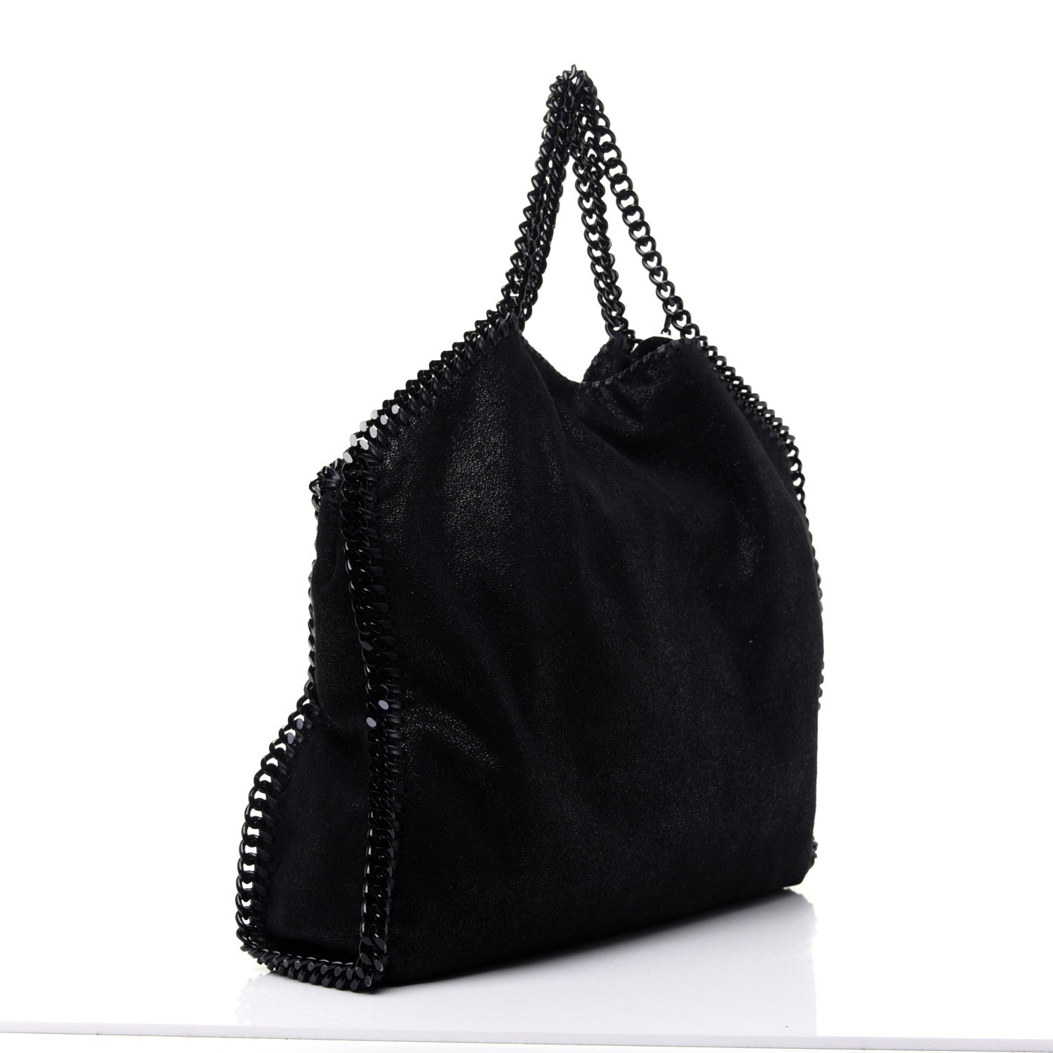 Stella McCartney Shaggy Deer Falabella Fold Over Tote Black 4 of 12