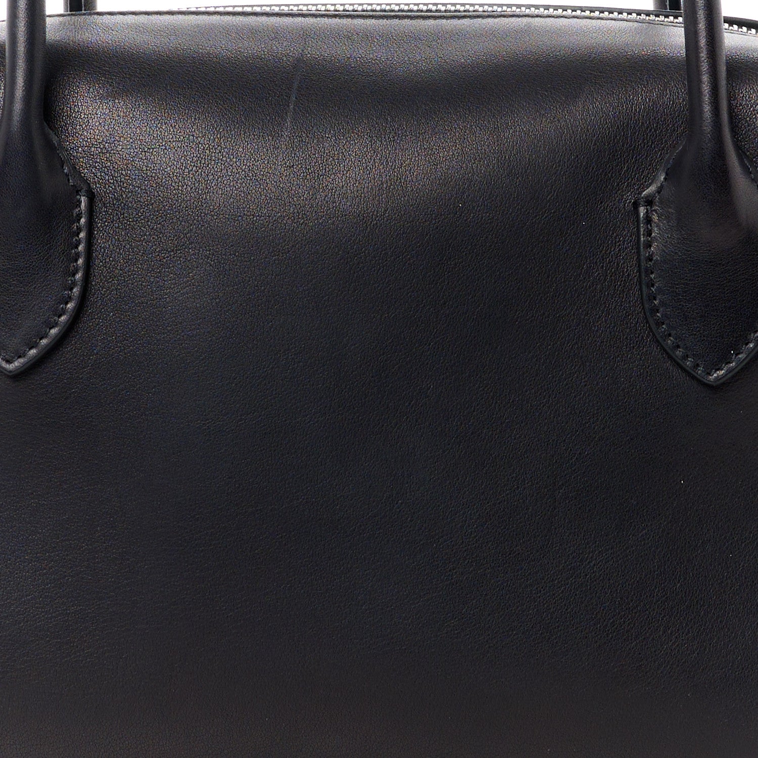 The Row Polished Saddle Calfskin E/W Top Handle Bag Black 9 of 11