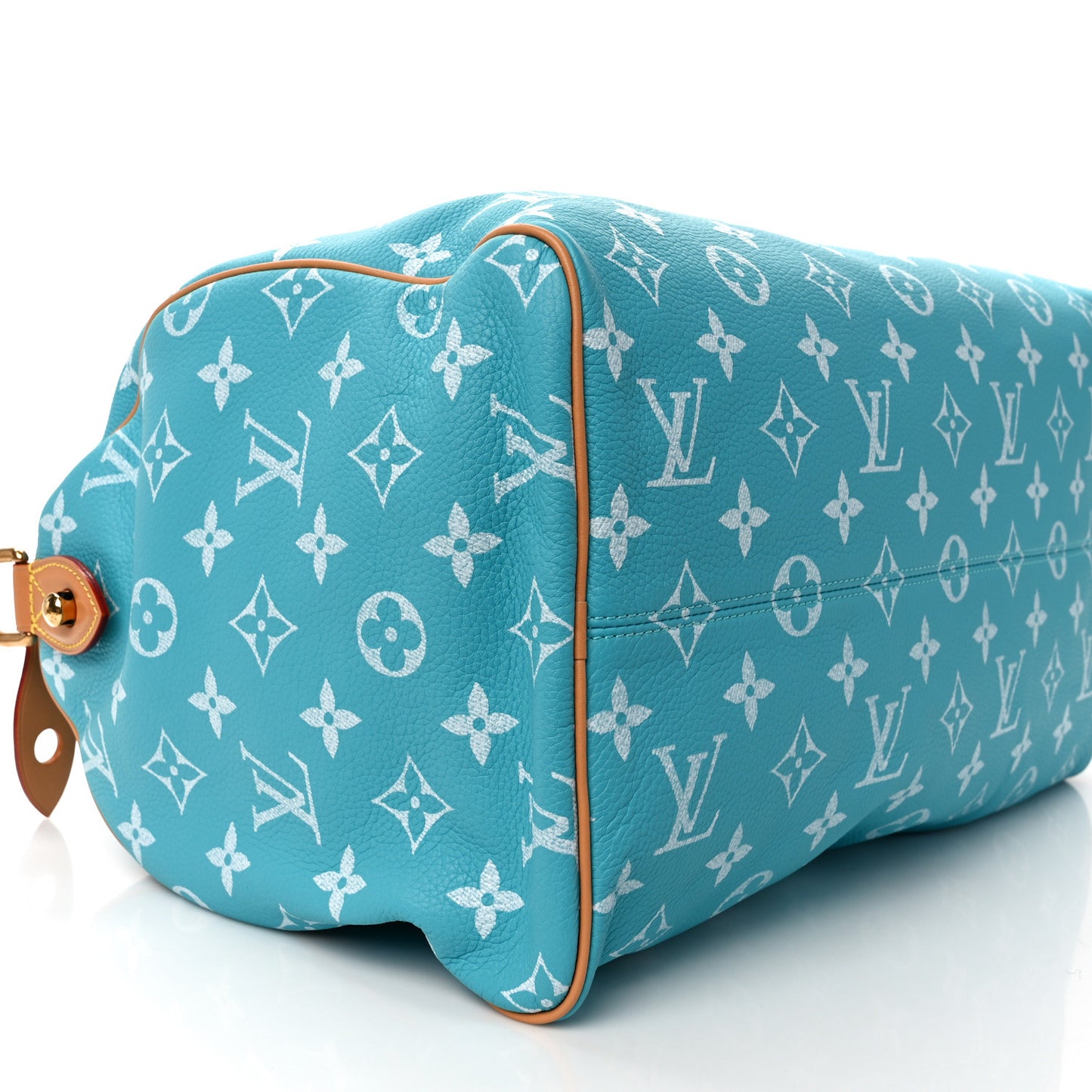 Calfskin Monogram Speedy P9 Bandouliere 40 Turquoise