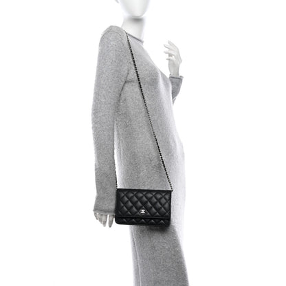 Chanel Caviar Quilted Wallet on Chain WOC Black 2 of 13