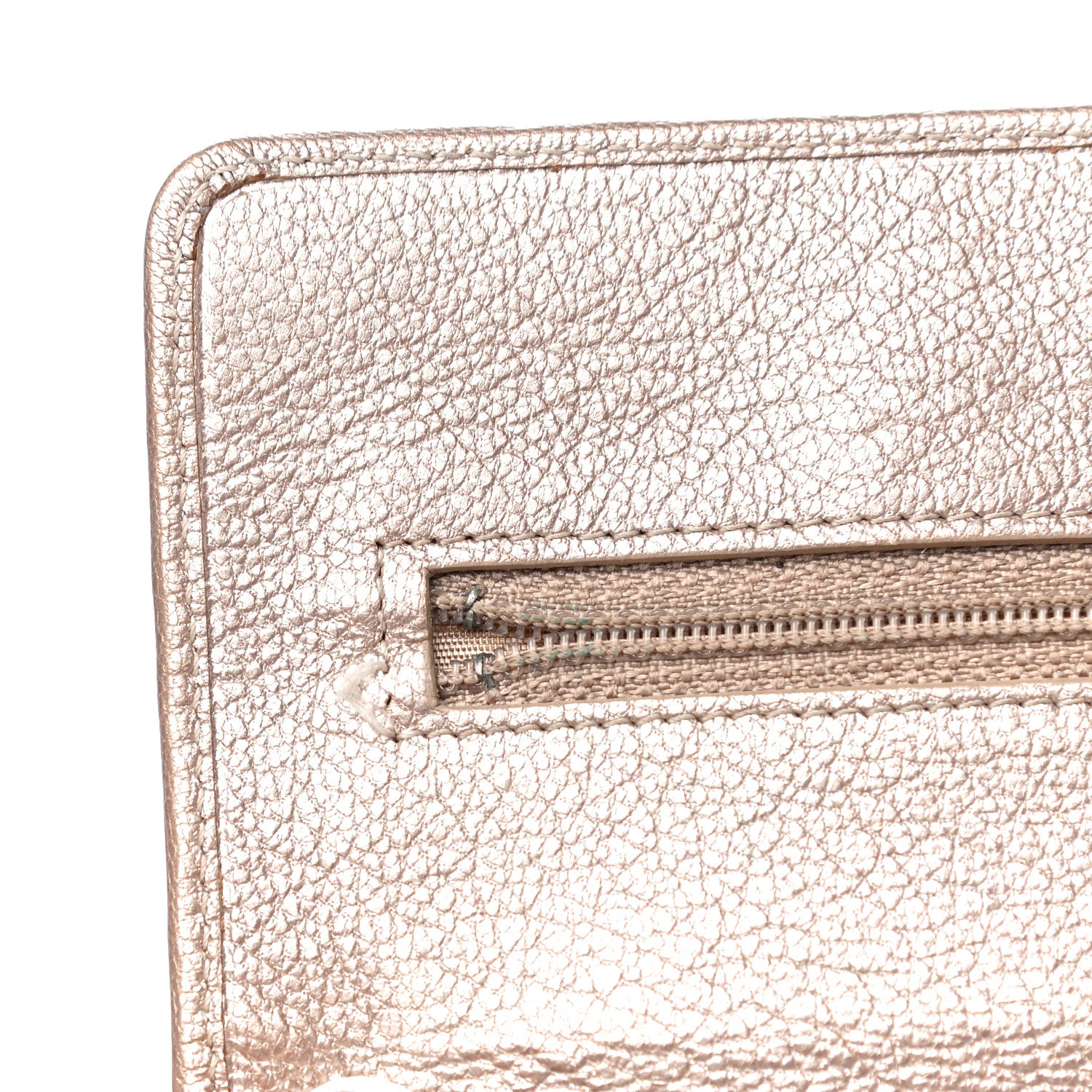 Chanel Metallic Goatskin Wallet On Chain WOC Gold 16 of 19