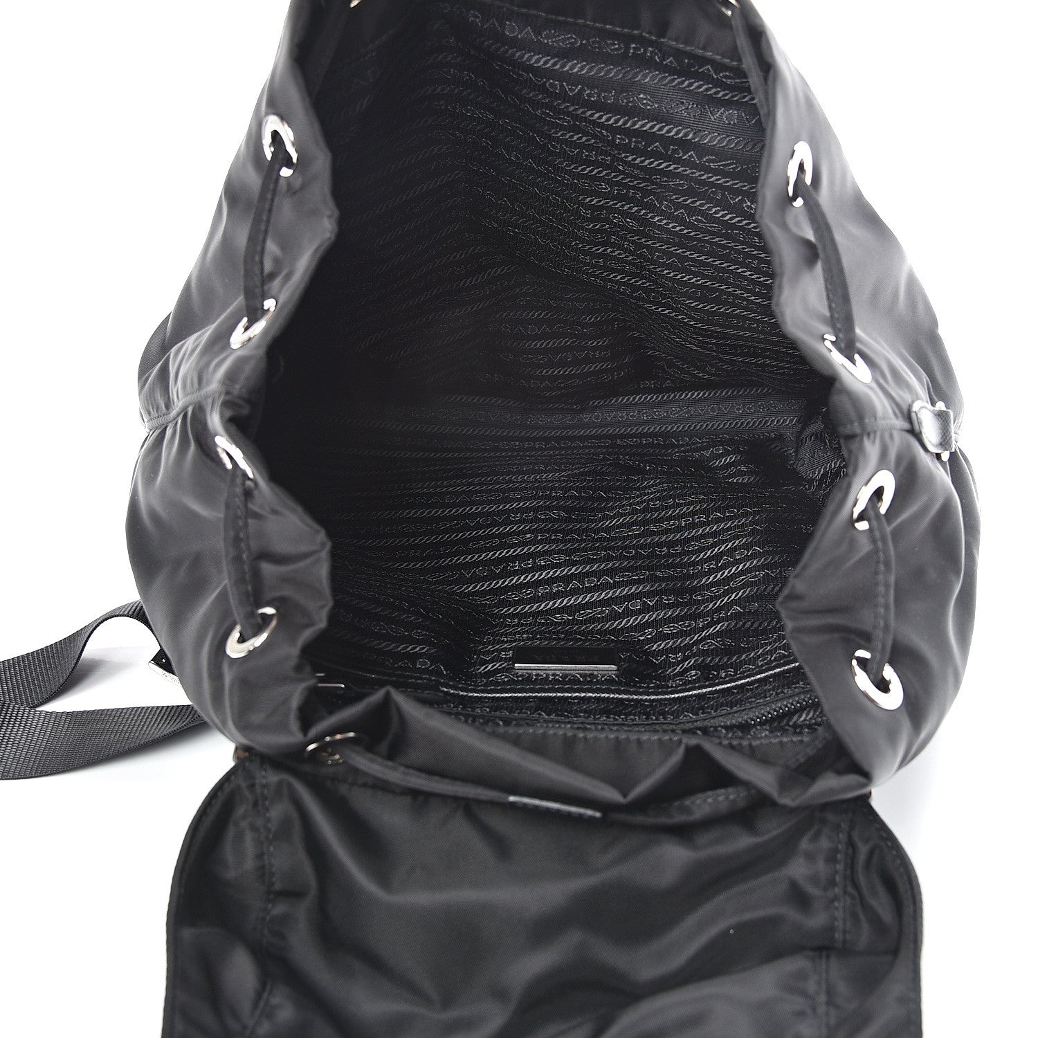 Prada Nylon Vela Medium Backpack Black 5 of 11