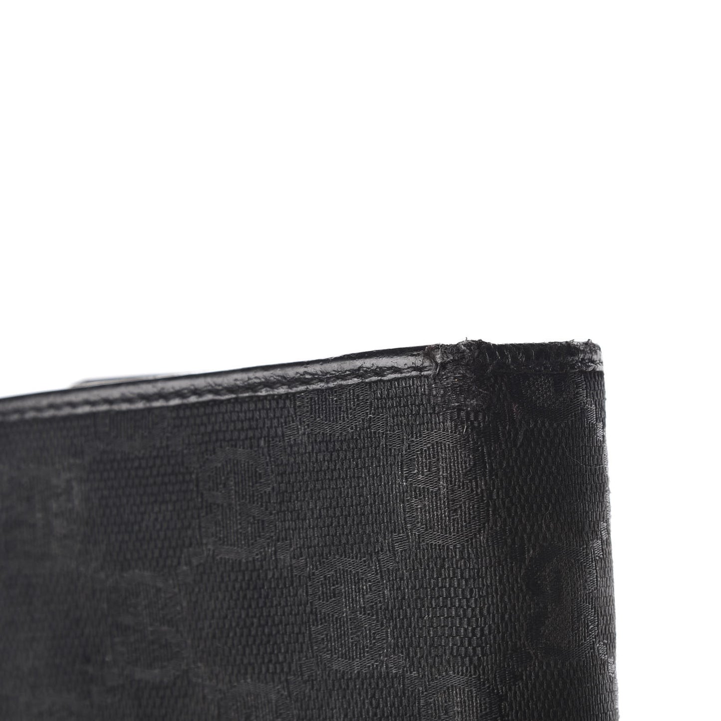 Monogram Metal Bar Chain Wallet Black