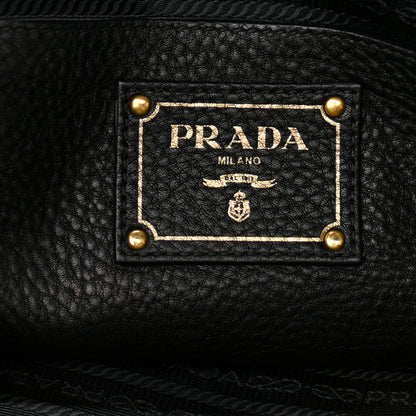 Prada Vitello Daino Tote Black 7 of 14