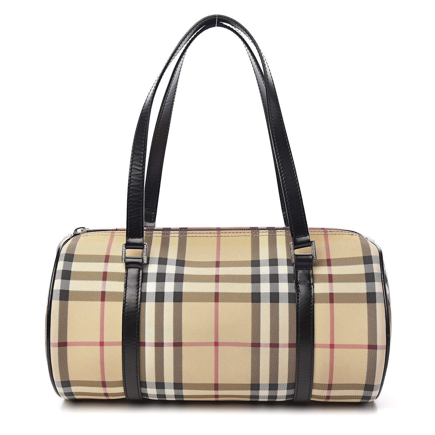 House Check Barrel Bag Black