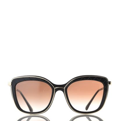 Chanel Acetate Quilted Metal Butterfly Sunglasses 4238-A Black 2 of 8