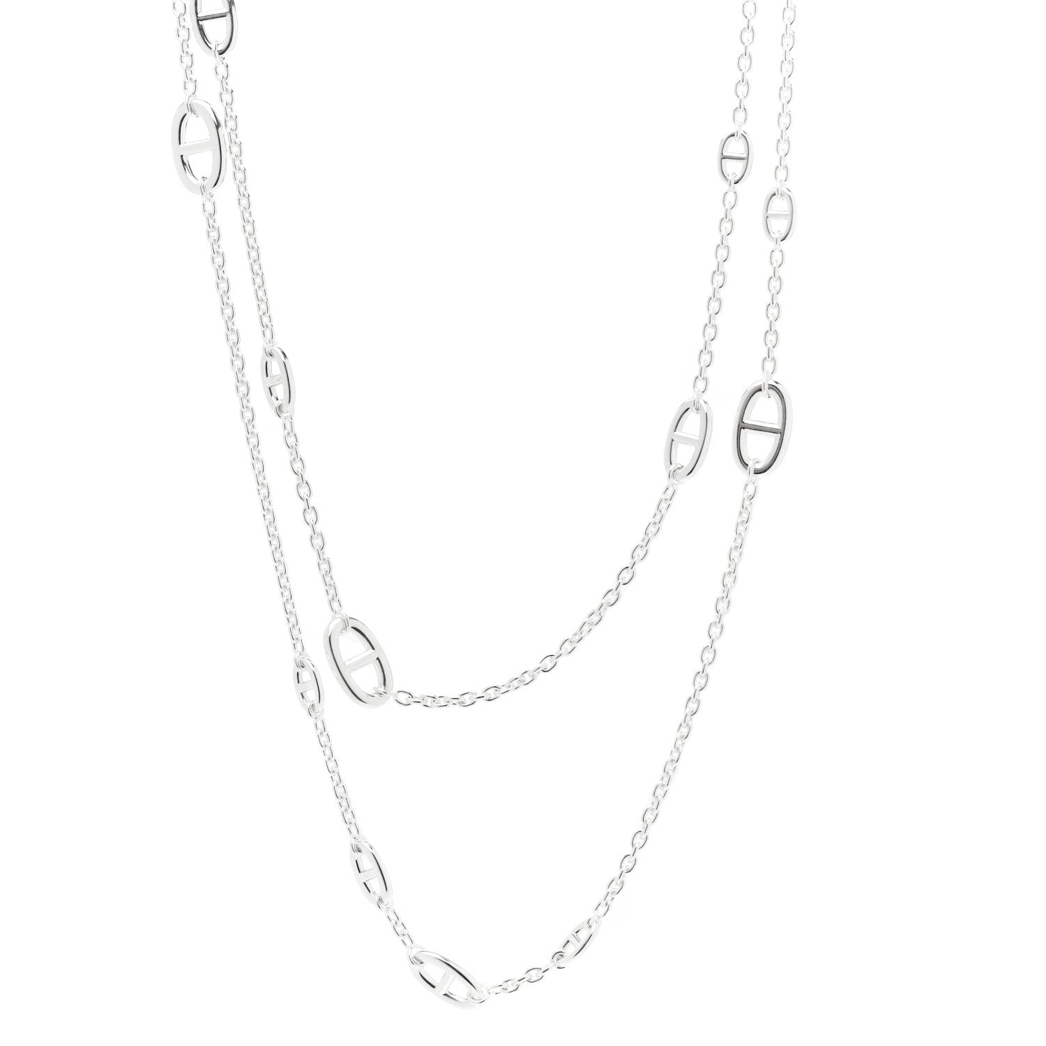 Hermes Sterling Silver Farandole Necklace 160 1 of 5