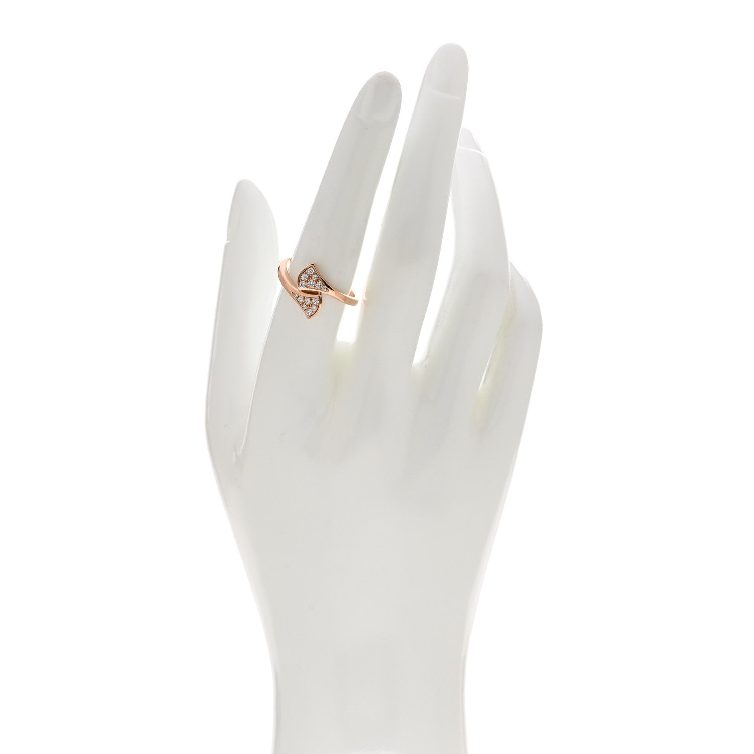 Bulgari 18K Rose Gold Diamond Divas' Dream Ring 56 7.5 2 of 5