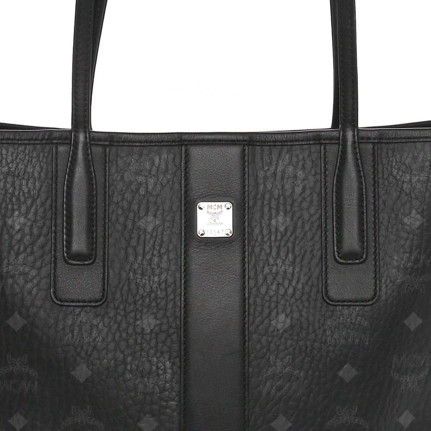 MCM Visetos Small Liz Reversible Shopper Tote Black 11 of 16