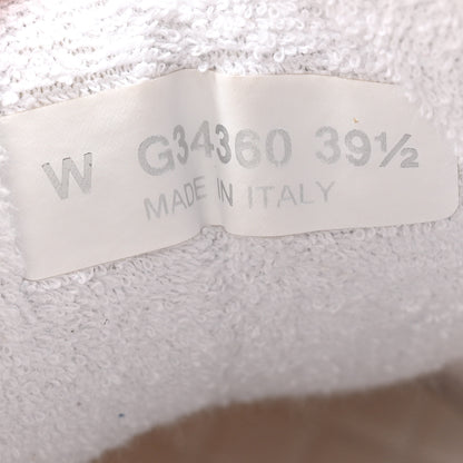 Chanel Suede Calfskin Fabric CC Sneakers 39.5 White 13 of 28