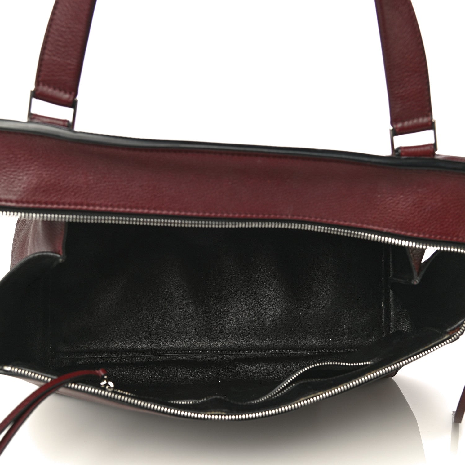 Celine Drummed Calfskin Large Edge Shoulder Bag Burgundy 6 of 32