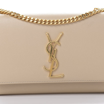 Saint Laurent Grain De Poudre Small Monogram Kate Satchel Nude Powder 8 of 14