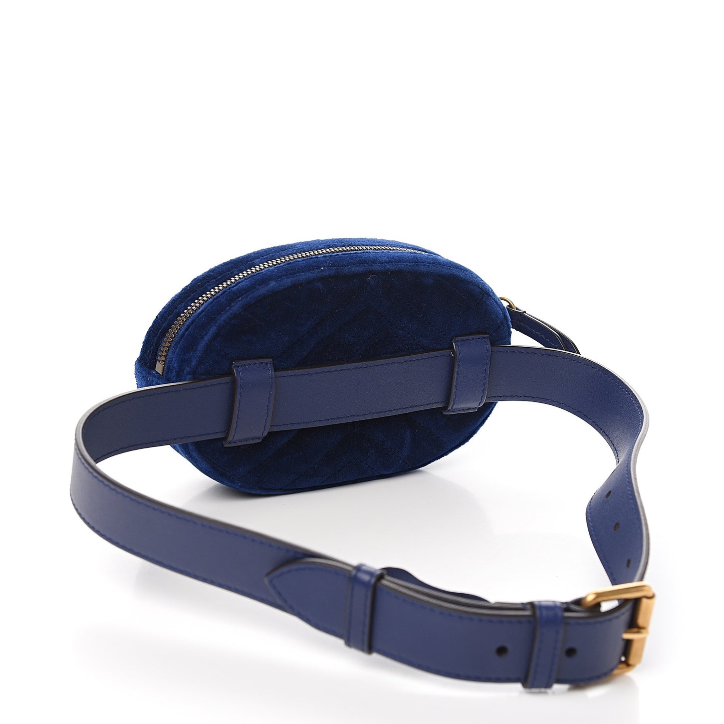 Velvet Matelasse GG Marmont Belt Bag 75 30 Cobalt Blue