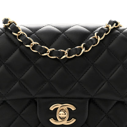 Chanel Lambskin Quilted Mini Square Flap Black 8 of 11