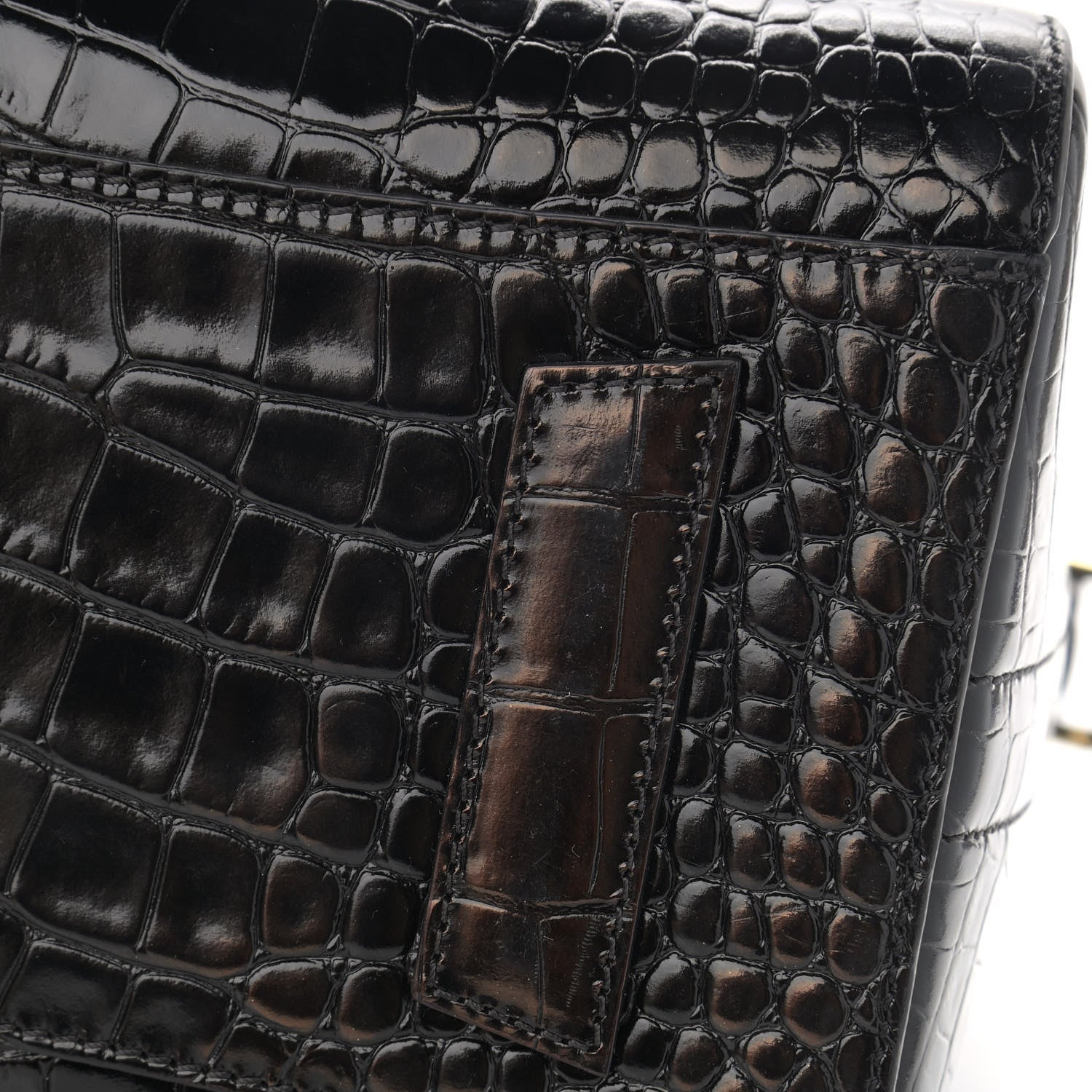 Givenchy Calfskin Crocodile Embossed Small Antigona Black 12 of 15