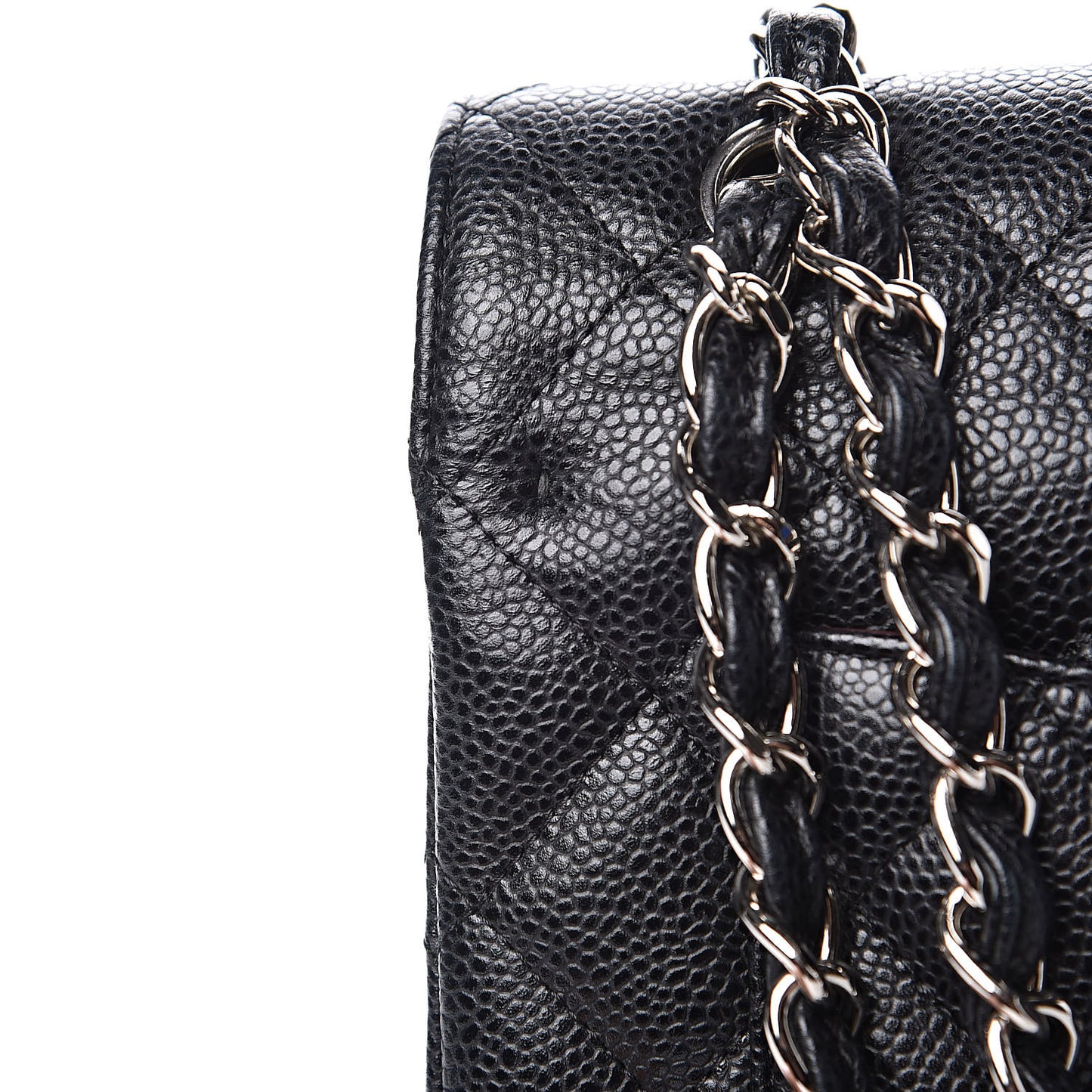 Caviar Quilted Maxi Double Flap Black