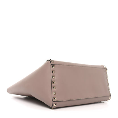 Valentino Garavani Vitello Small Rockstud Double Handle Tote Poudre 4 of 9