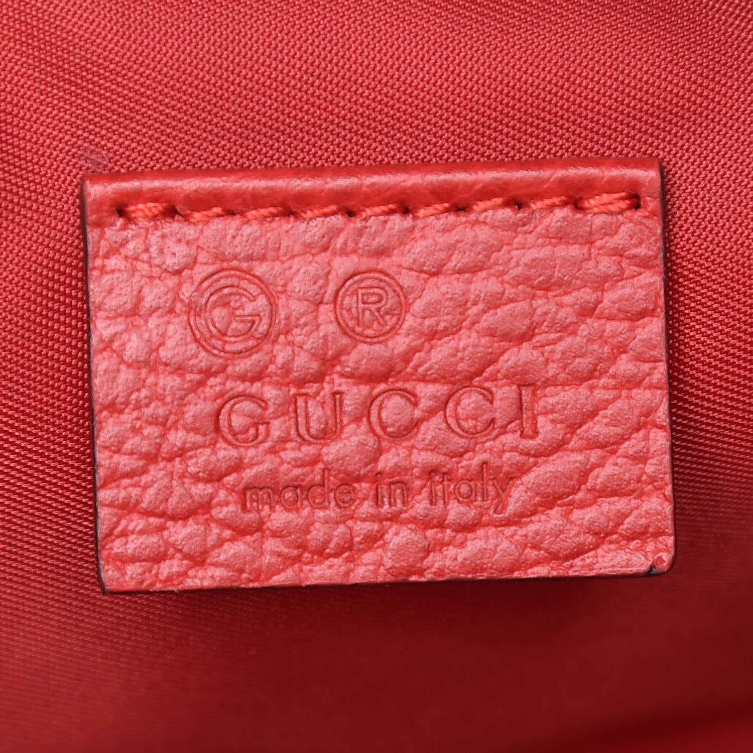Gucci Nylon Monogram Small Dolmias Pouch Vibrant Red 8 of 9