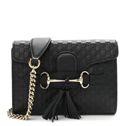 Gucci Microguccissima Mini Emily Shoulder Bag Black 1 of 11