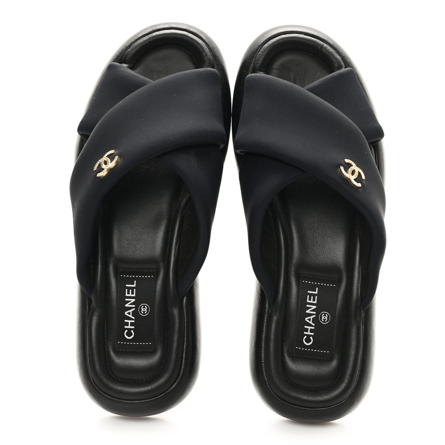 Fabric CC Mules Sandals 39 Black
