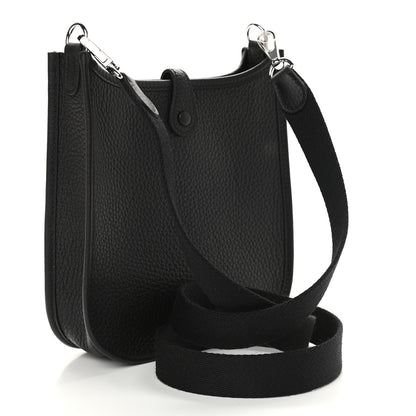 Hermes Taurillon Clemence Evelyne TPM Black 2 of 9