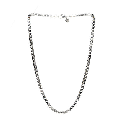 Tiffany Sterling Silver 4mm Venetian Link Necklace 2 of 6