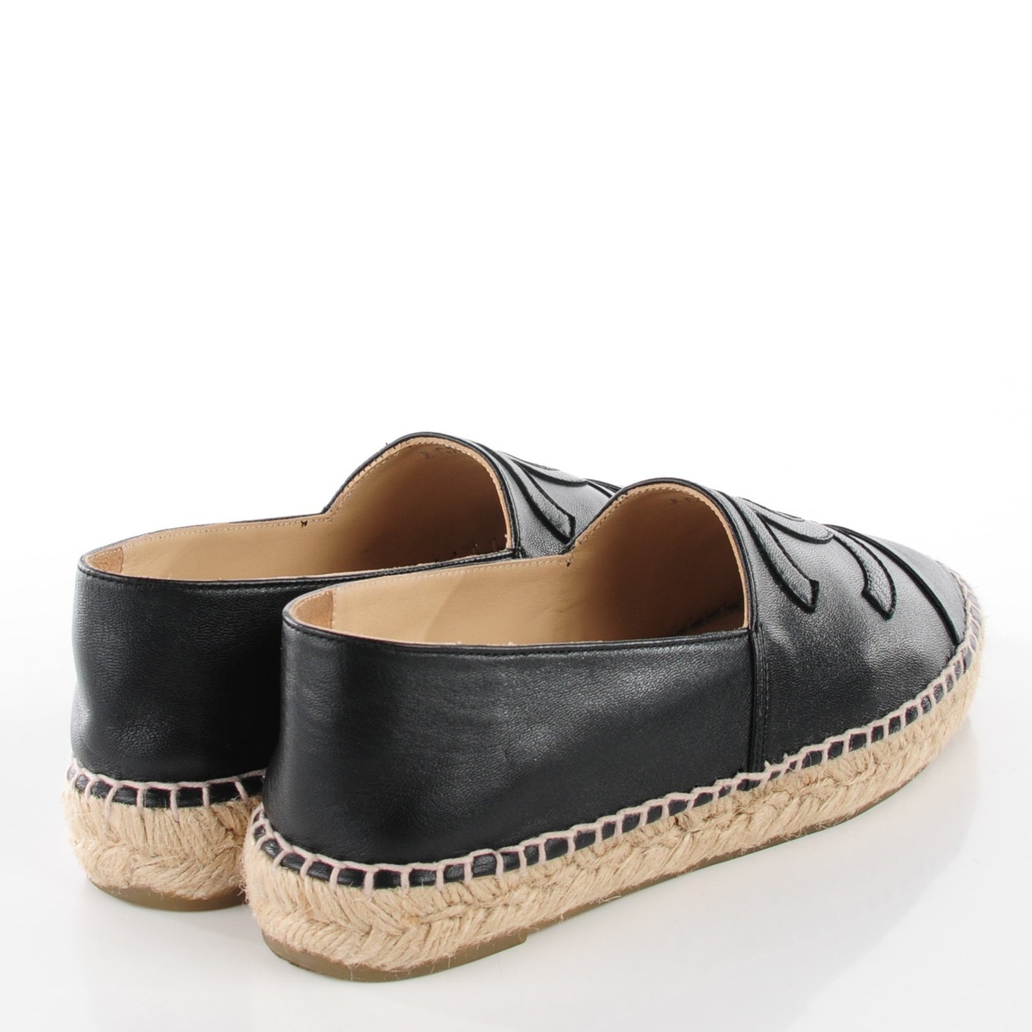 Lambskin CC Espadrilles 36 Black